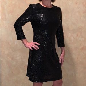 Tory Burch black sequin dress